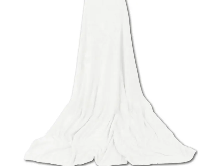 Bestgoodies Mikrofaser Decke Weiß Champagner 220 x 240 cm