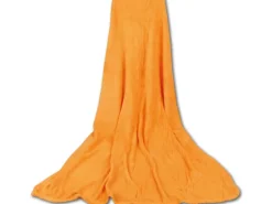 Bestgoodies Mikrofaser Decke Orange Apricot 130 x 170 cm
