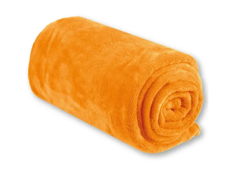 Bestgoodies Mikrofaser Decke Orange Apricot 130 x 170 cm