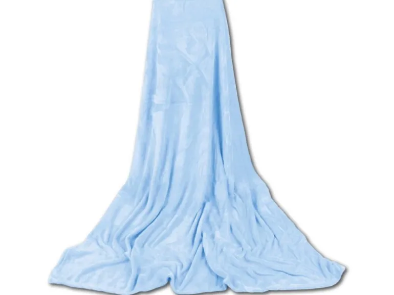 Bestgoodies Mikrofaser Decke Blau Babyblau 210 x 280 cm