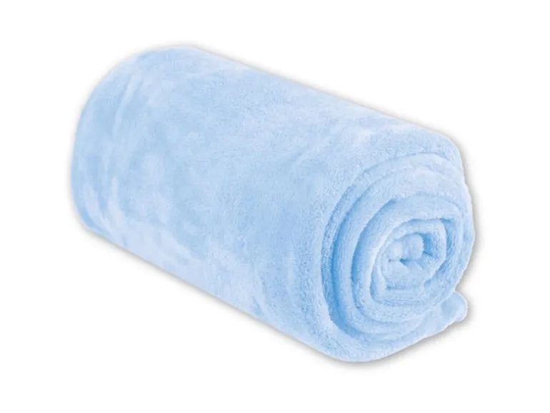 Bestgoodies Mikrofaser Decke Blau Babyblau 210 x 280 cm