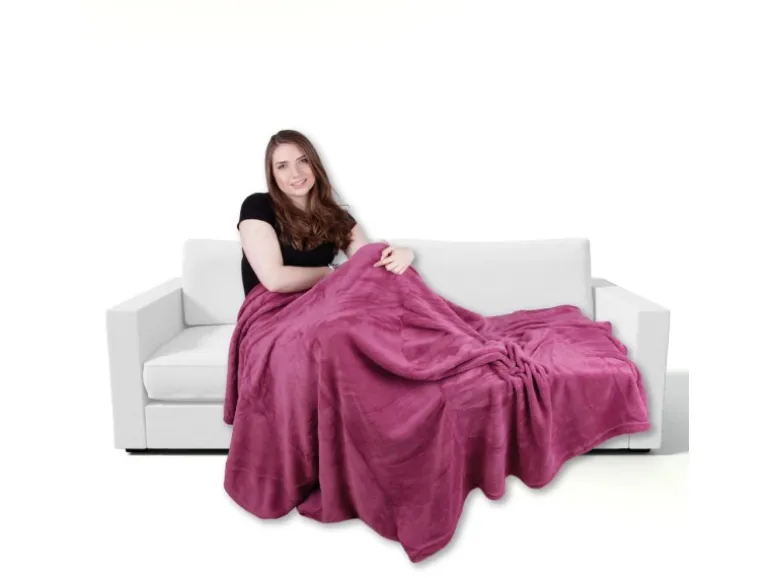Bestgoodies Mikrofaser Decke Altrose Pflaume 220 x 240 cm