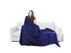 Bestgoodies Mikrofaser Decke Blau Mittelblau 220 x 240 cm