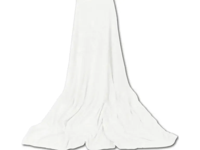 Bestgoodies Mikrofaser Decke Weiß Champagner 210 x 280 cm