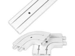 Bestlivings 120 cm Innenlaufschiene 2 Läufig & 2er Set Rundbogen