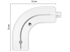 Bestlivings 180 cm Innenlaufschiene 1 Läufig & 2er Set Rundbogen / 2 x 90 cm