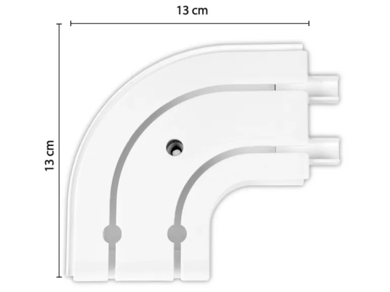 Bestlivings 480 cm Innenlaufschiene 2 Läufig & 2er Set Rundbogen / 4 x 120 cm
