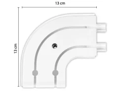 Bestlivings 210 cm Innenlaufschiene 2 Läufig & 2er Set Rundbogen / 1 x 120 cm & 1 x 90 cm