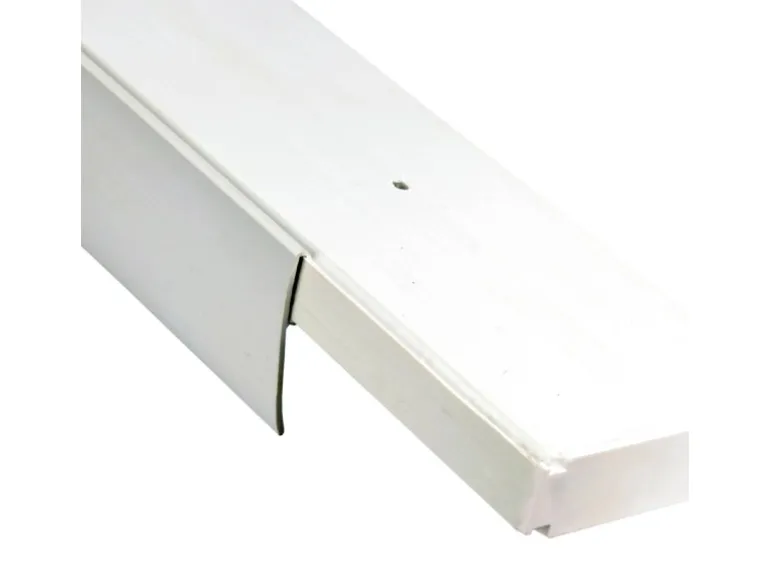 Bestlivings 240 cm Vorhangschiene mit Blende 1 Lauf Grau / 2 x 120 cm