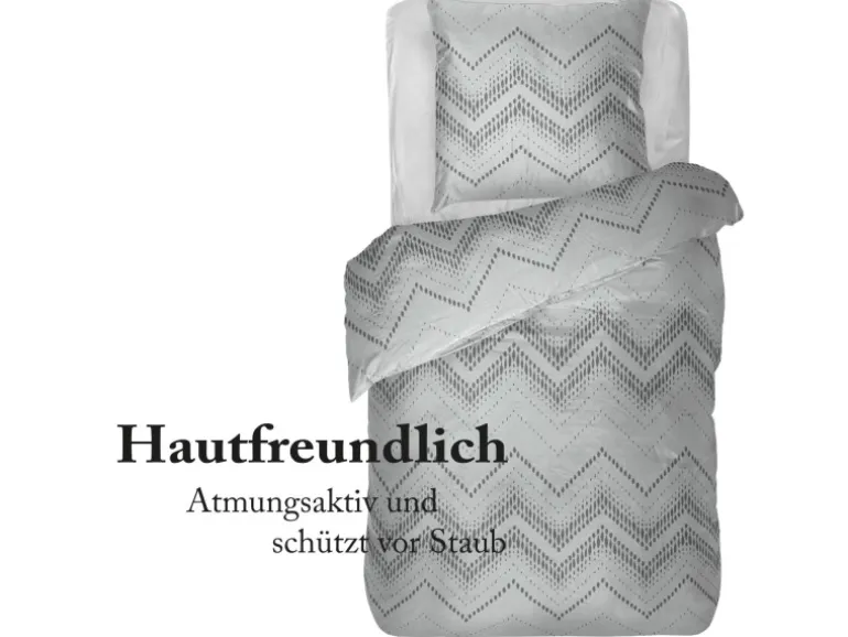 Bestlivings Bettwäsche Renforce 80 x 80 cm & 135 x 200 cm Karo Grau