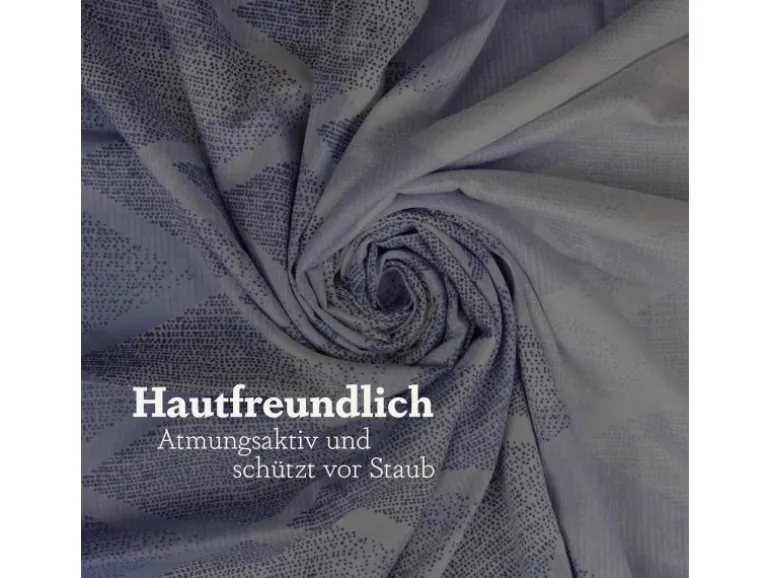 Bestlivings Bettwäsche Satin 80 x 80 cm & 135 x 200 cm Raute Blau