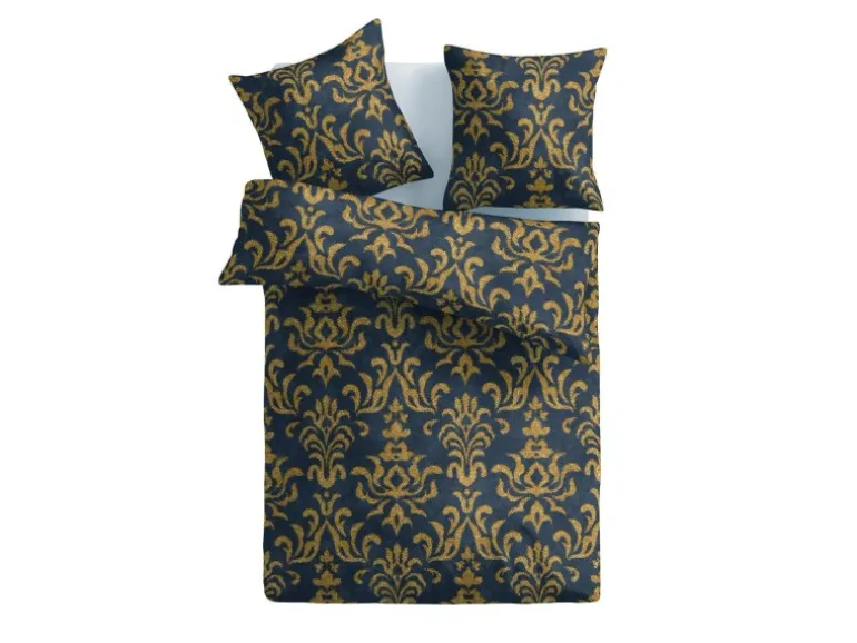 Bestlivings Bettwäsche Satin 80 x 80 cm & 135 x 200 cm Ornament Anthrazit & Orange