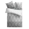 Bestlivings Bettwäsche Satin 80 x 80 cm & 135 x 200 cm Raute Grau