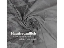 Bestlivings Bettwäsche Satin 80 x 80 cm & 135 x 200 cm Raute Grau