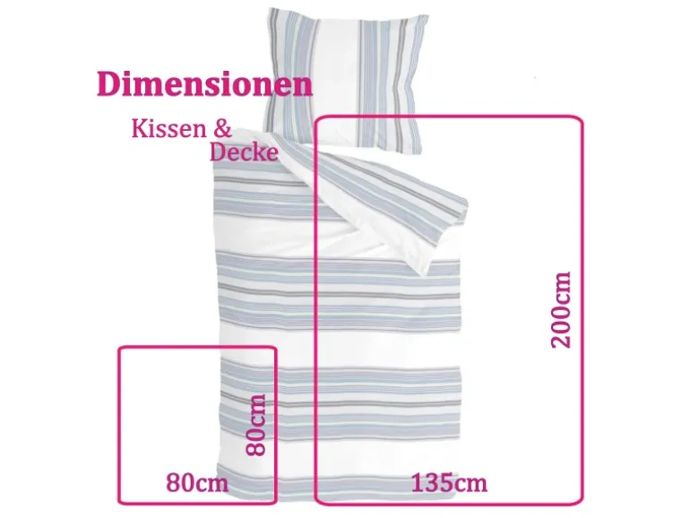 Bestlivings Bettwäsche-Set 135 x 200 cm Two Ways White&Blue