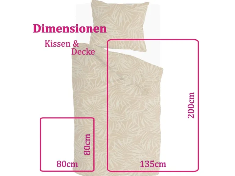 Bestlivings Bettwäsche-Set 135 x 200 cm Sunny Palms Yellow