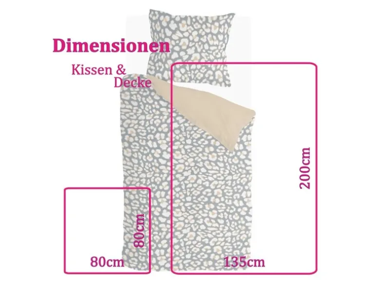 Bestlivings Bettwäsche-Set 135 x 200 cm Lazy Leopard