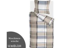 Bestlivings Bettwäsche-Set 135 x 200 cm Big Squares Zand