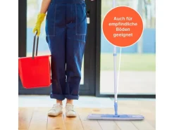 Bestlivings Bodenwischer Komplett Set Mikrofaser Blau Weiß