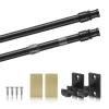 Bestlivings Cafehausstangen Schwarz 75 bis 125 cm