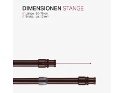Bestlivings Cafehausstangen Braun 50 bis 75 cm