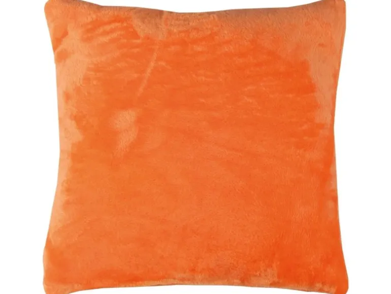 Bestlivings Dekokissen Kuschel Kissenbezug mit Reißverschluss 45 x 45 cm Orange