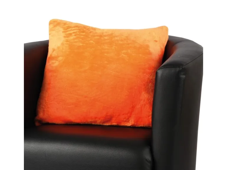 Bestlivings Dekokissen Kuschel Kissenbezug mit Reißverschluss 45 x 45 cm Orange