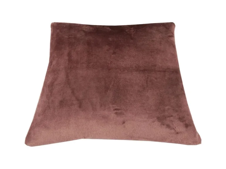 Bestlivings Dekokissen Kuschel Kissenbezug mit Reißverschluss 45 x 45 cm Braun