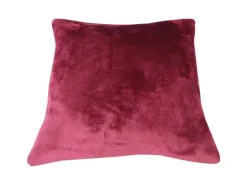 Bestlivings Dekokissen Kuschel Kissenbezug mit Reißverschluss 50 x 50 cm Aubergine