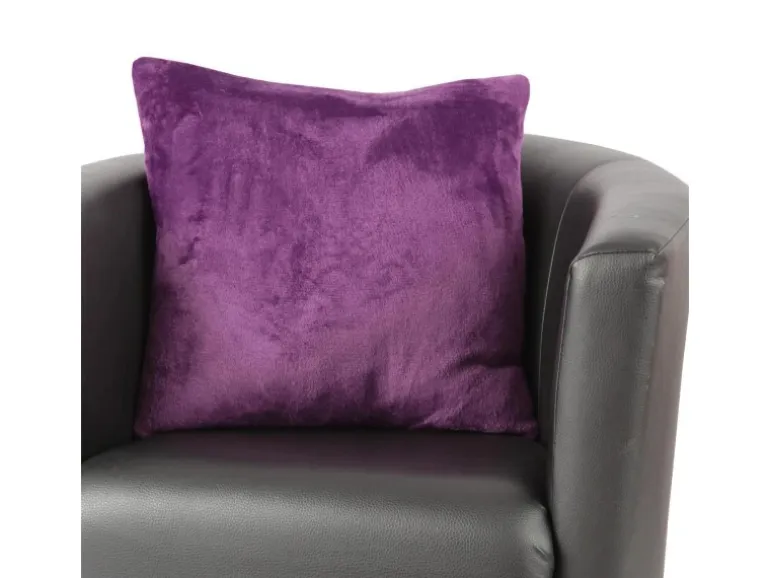 Bestlivings Dekokissen Kuschel Kissenbezug mit Reißverschluss 50 x 50 cm Violett
