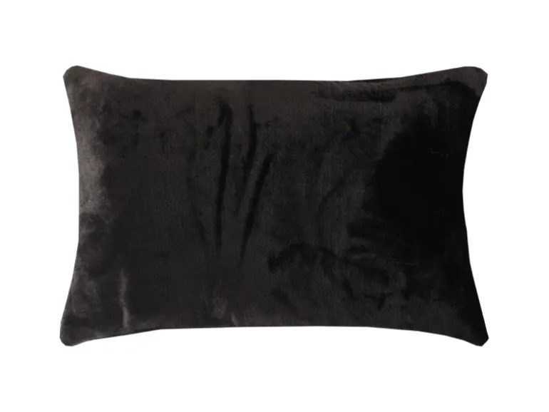 Bestlivings Dekokissen Kuschel Kissenbezug mit Reißverschluss 40 x 60 cm Schwarz