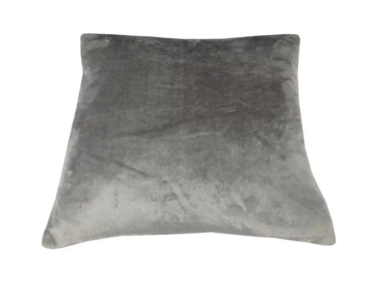 Bestlivings Dekokissen Kuschel Kissenbezug mit Reißverschluss 45 x 45 cm Anthrazit 2er Pack