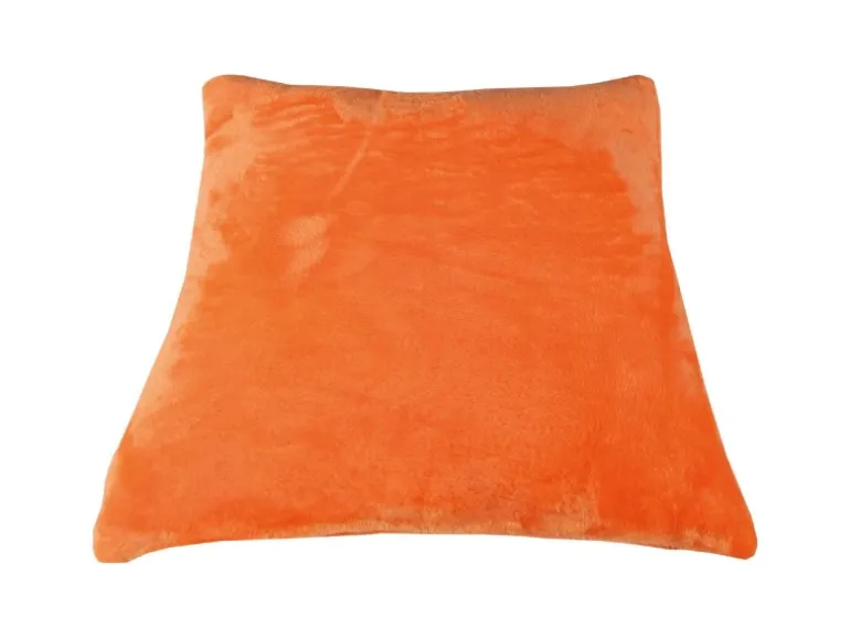 Bestlivings Dekokissen Kuschel Kissenbezug mit Reißverschluss 45 x 45 cm Orange 2er Pack