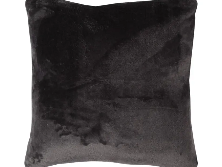 Bestlivings Dekokissen Kuschel Kissenbezug mit Reißverschluss 45 x 45 cm Schwarz