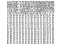 Bestlivings 2er Pack Fadenvorhang Fadengardine Gardine Vorhang 90 cm x 240 cm Silber