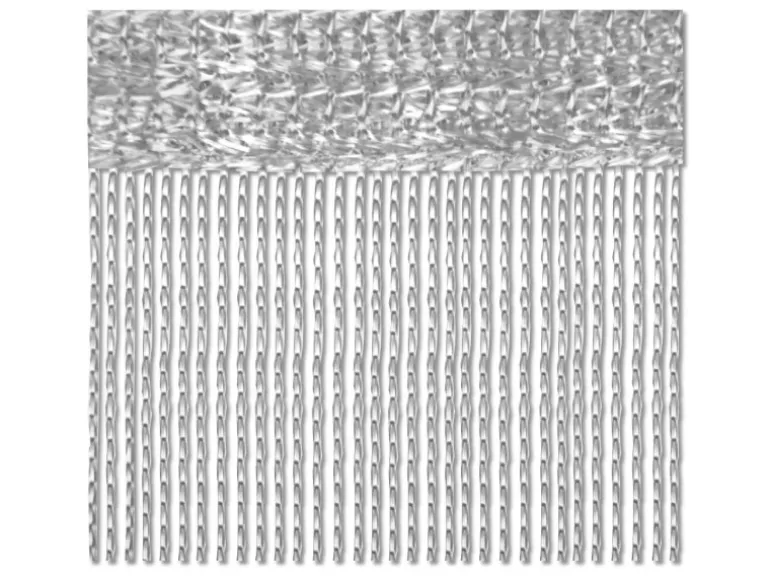 Bestlivings 2er Pack Fadenvorhang Fadengardine Gardine Vorhang 90 cm x 240 cm Silber