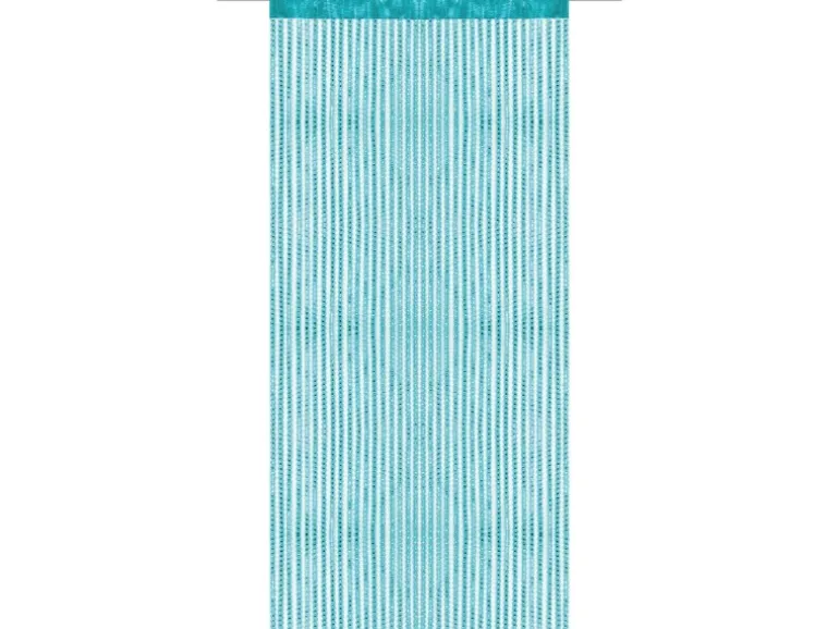 Bestlivings Fadenvorhand Fadengardine Vorhang Gardine Türkis 90 cm x 250 cm