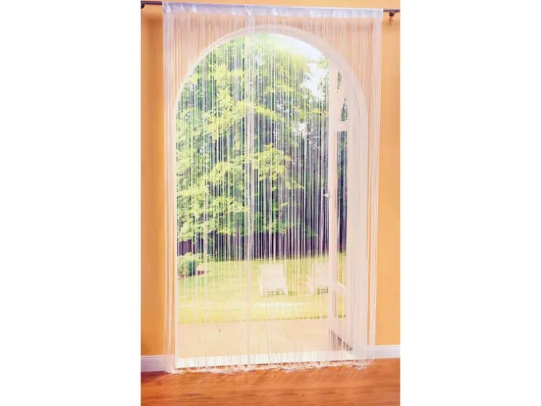 Bestlivings Fadenvorhang Fadengardine Gardine Vorhang 140 cm x 240 cm Gold