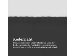 Bestlivings Fleecedecke Mit Kedernaht 130 x 170 cm Schwarz