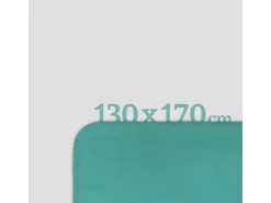 Bestlivings Fleecedecke Mit Kedernaht 130 x 170 cm Türkis