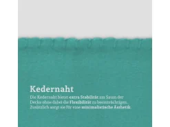 Bestlivings Fleecedecke Mit Kedernaht 130 x 170 cm Türkis