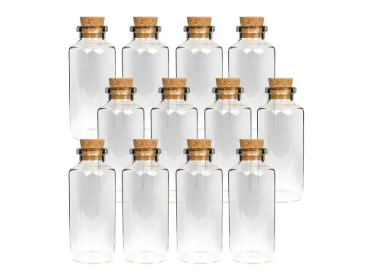 Bestlivings Fläschchen Glas mit Korken 30ml 12er Pack