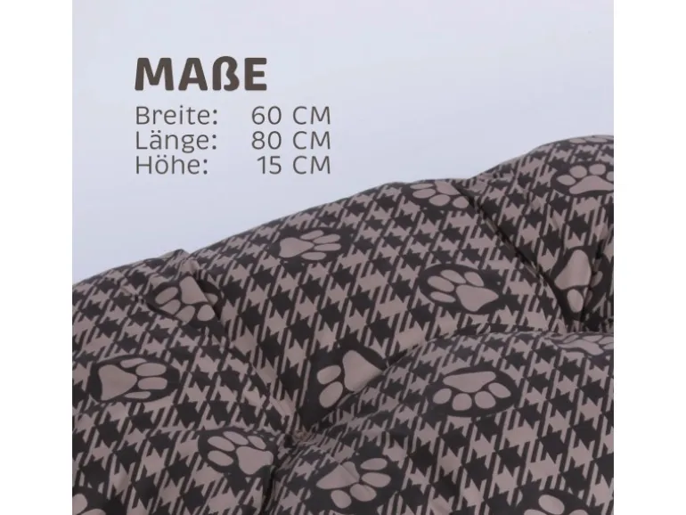 Bestlivings Hundekissen 60x80x15cm Braun Hundekorb Hundebett