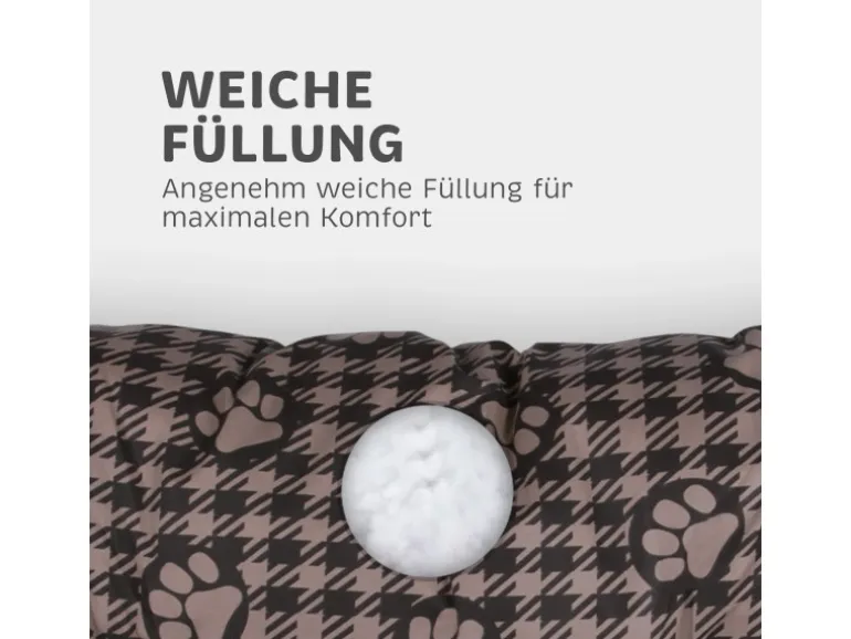 Bestlivings Hundekissen 60x80x15cm Braun Hundekorb Hundebett