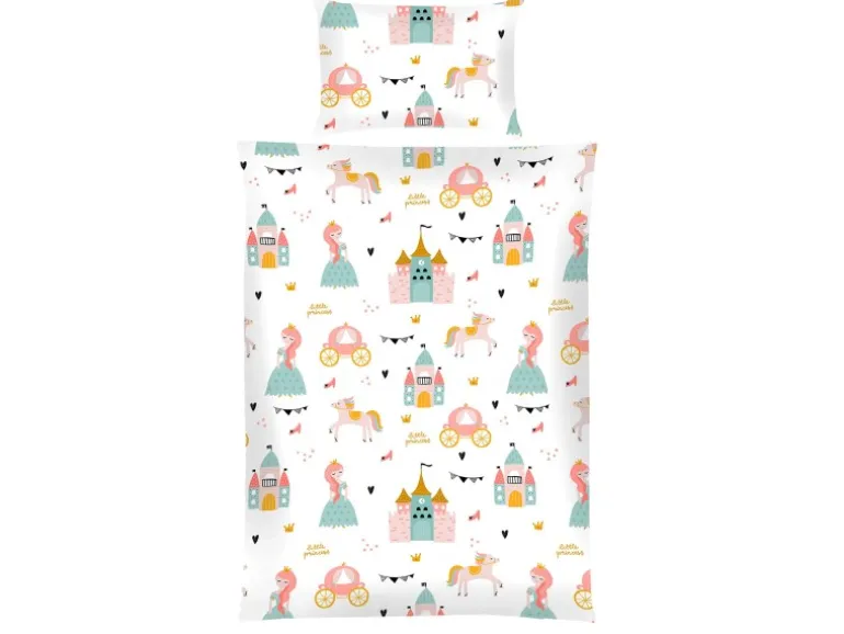 Bestlivings Kinder Bettwäsche 100 x 135 cm & 40 x 60 cm - Prinzessin