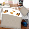 Bestlivings Kinder Bettwäsche 100 x 135 cm & 40 x 60 cm - Löwe & Giraffe