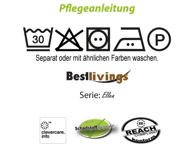 Bestlivings Kissenhülle Ellen 80 x 80 cm Türkis