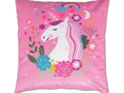 Bestlivings Kissenhülle Fotodruck 40 x 40 cm Einhorn Pink Ohne Füllung