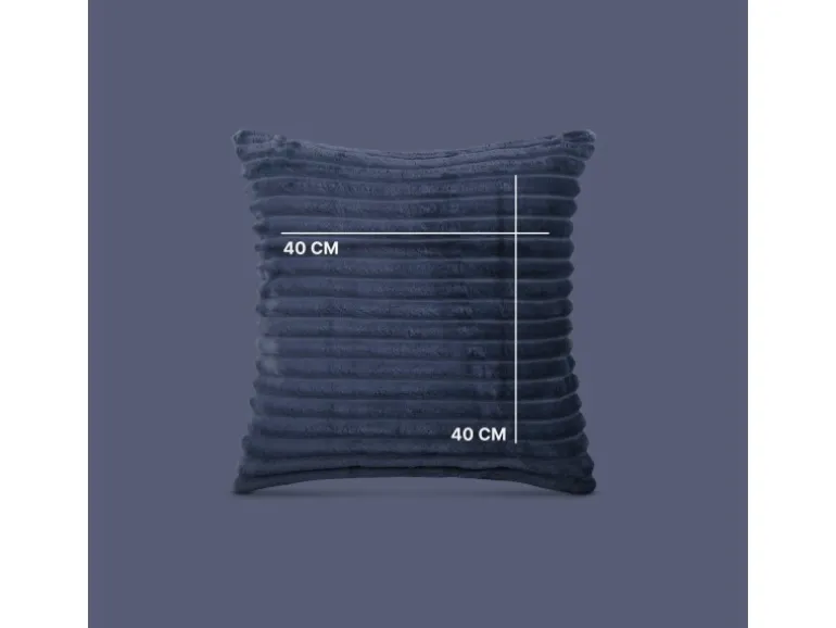 Bestlivings Kissenhülle Kordoptik 40 x 40 cm Mitternachtsblau