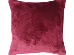 Bestlivings Kissenhülle Kuschel Kissenbezug mit Reißverschluss 50 x 50 cm Aubergine
